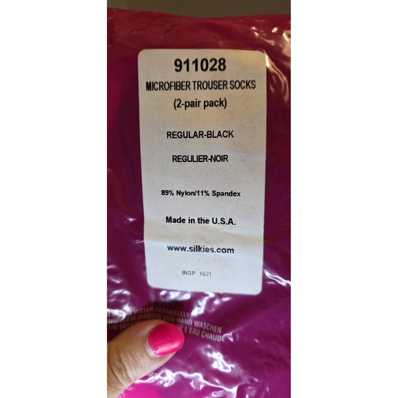Lot Of New Silkies Microfiber Trouser Sock Packages 4 Total Packs Navy/Black - Picture 7 of 8